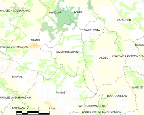 Detailkaart van de gemeente