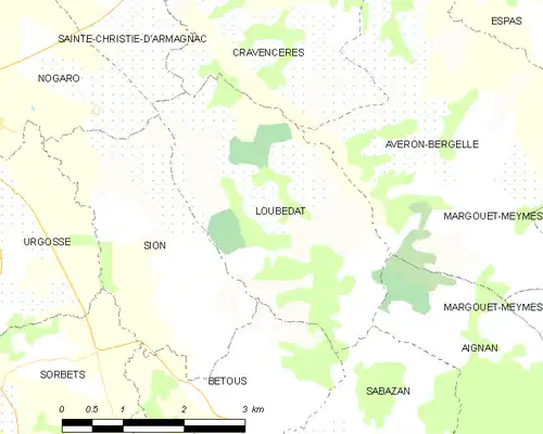 Detailkaart van de gemeente