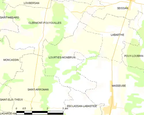 Detailkaart van de gemeente