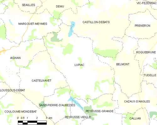 Detailkaart van de gemeente