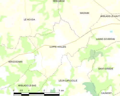 Detailkaart van de gemeente