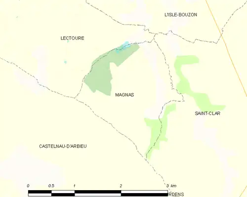 Detailkaart van de gemeente