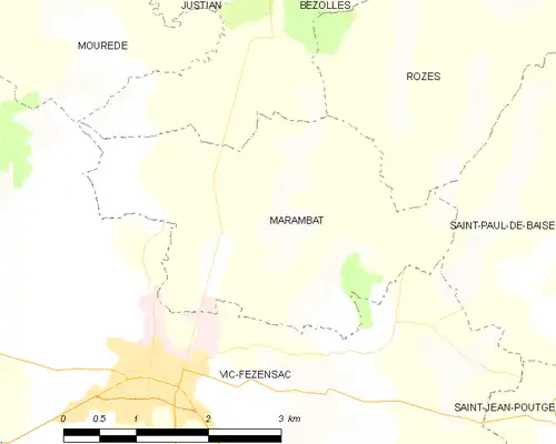 Detailkaart van de gemeente