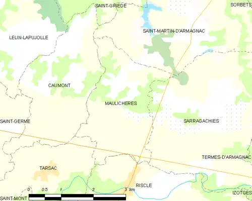 Detailkaart van de gemeente