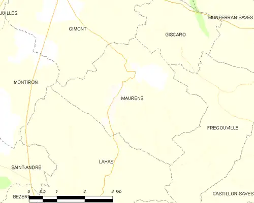 Detailkaart van de gemeente