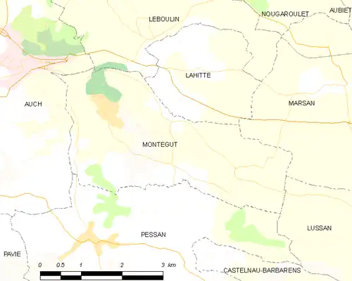 Detailkaart van de gemeente