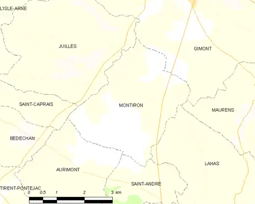 Detailkaart van de gemeente