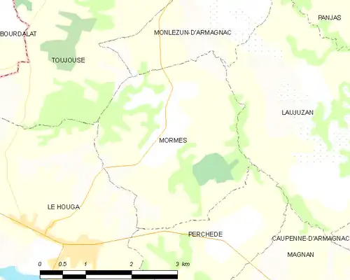 Detailkaart van de gemeente