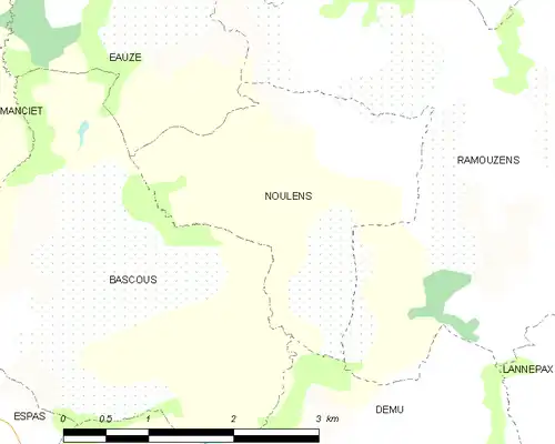 Detailkaart van de gemeente