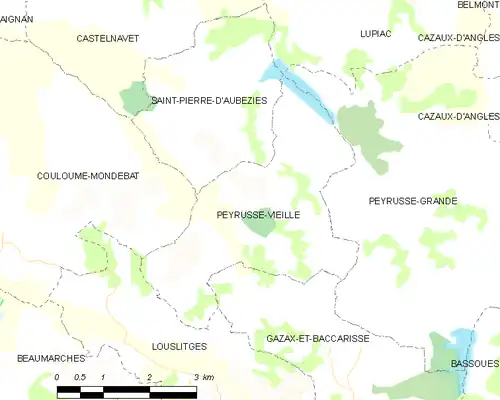 Detailkaart van de gemeente