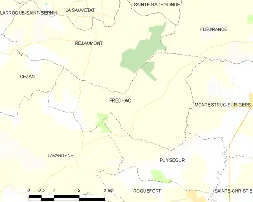 Detailkaart van de gemeente