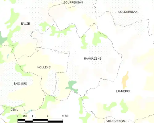 Detailkaart van de gemeente