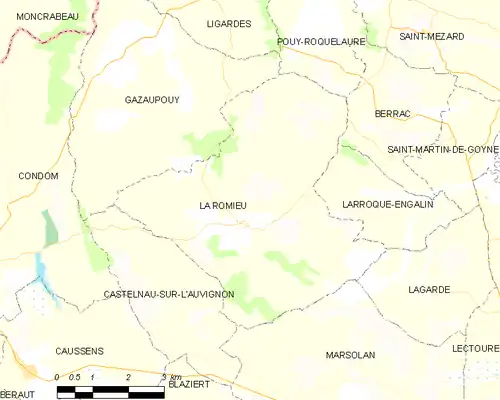 Detailkaart van de gemeente