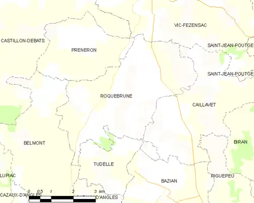 Detailkaart van de gemeente