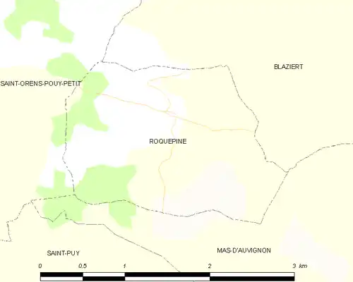Detailkaart van de gemeente