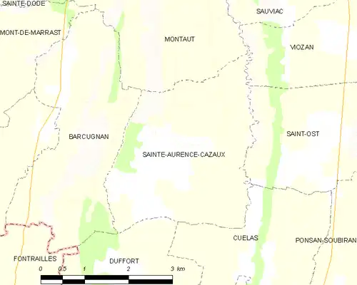 Detailkaart van de gemeente