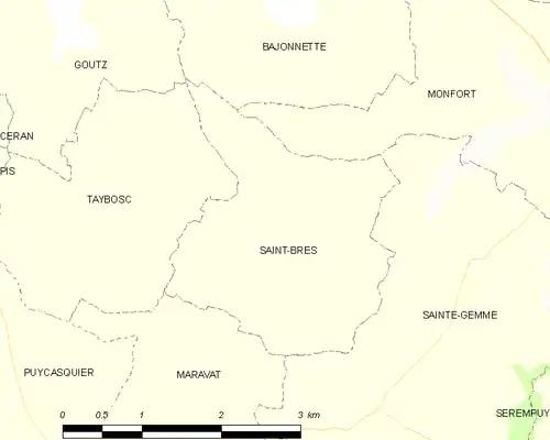 Detailkaart van de gemeente