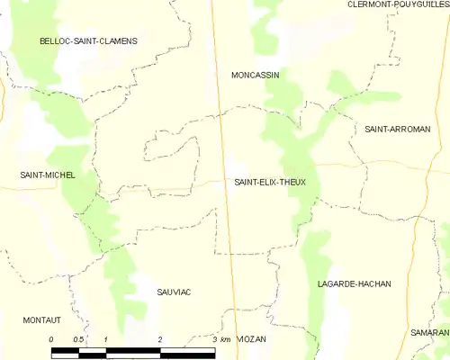 Detailkaart van de gemeente