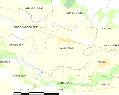 Detailkaart van de gemeente