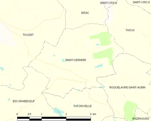 Detailkaart van de gemeente