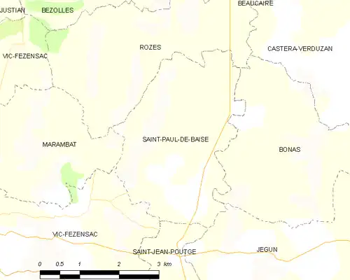 Detailkaart van de gemeente