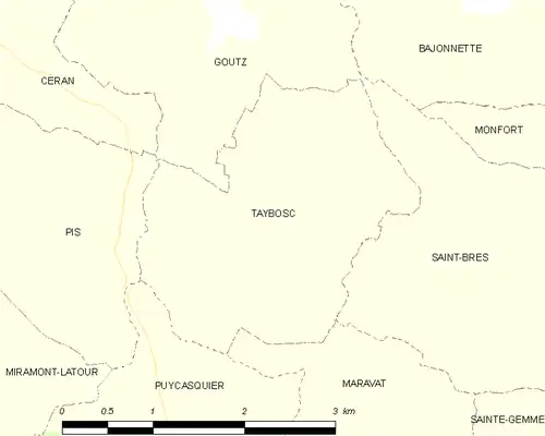 Detailkaart van de gemeente