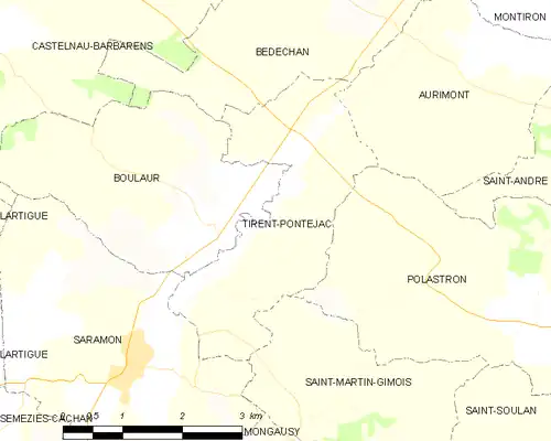 Detailkaart van de gemeente