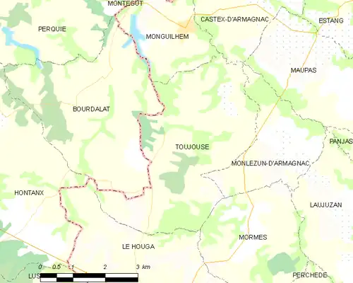 Detailkaart van de gemeente