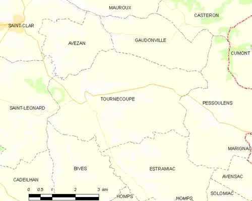 Detailkaart van de gemeente