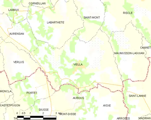 Detailkaart van de gemeente