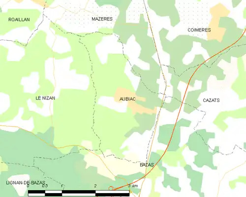 Detailkaart van de gemeente