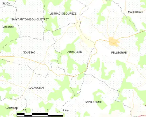 Detailkaart van de gemeente