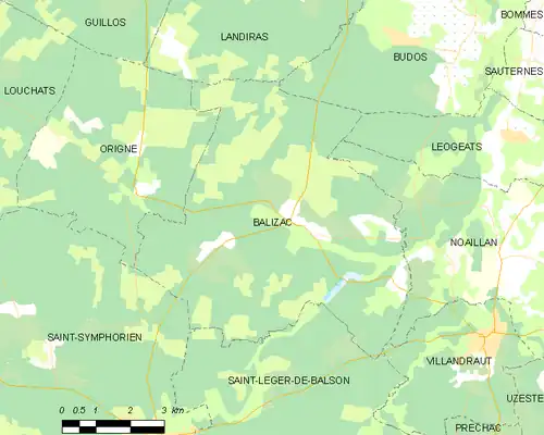 Detailkaart van de gemeente