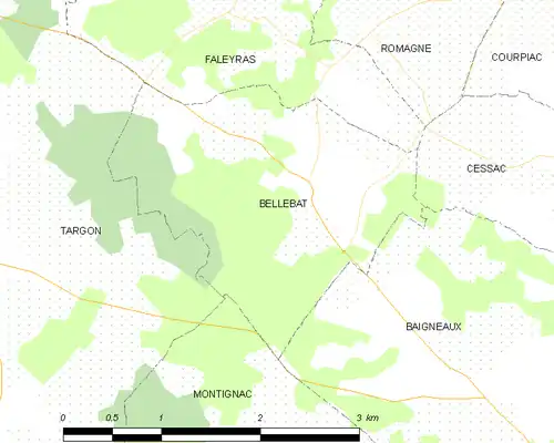 Detailkaart van de gemeente