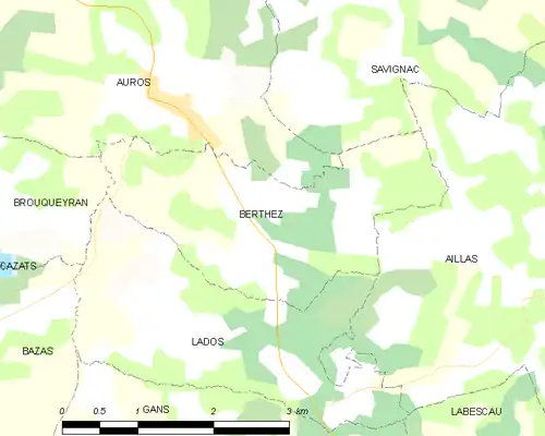 Detailkaart van de gemeente