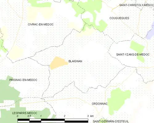 Detailkaart van de gemeente