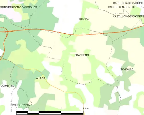 Detailkaart van de gemeente