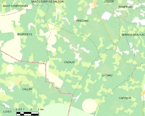 Detailkaart van de gemeente