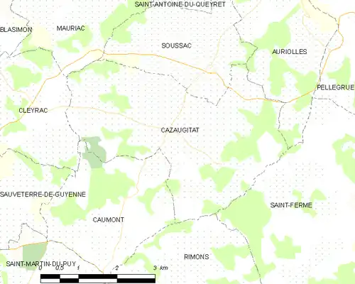 Detailkaart van de gemeente