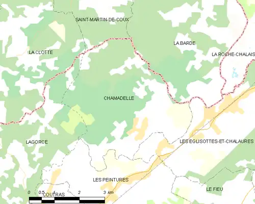 Detailkaart van de gemeente