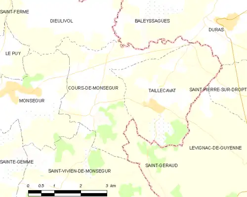 Detailkaart van de gemeente