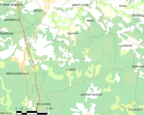 Detailkaart van de gemeente