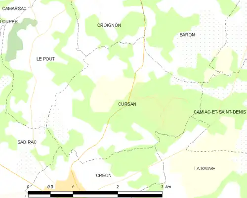 Detailkaart van de gemeente