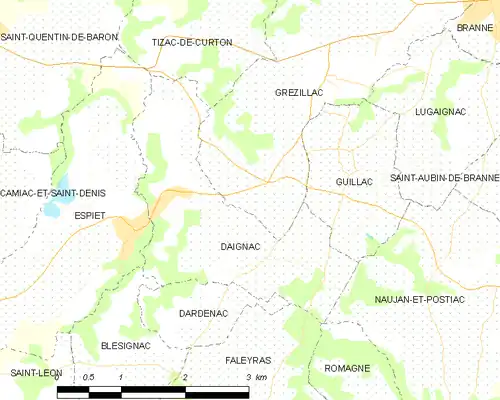 Detailkaart van de gemeente