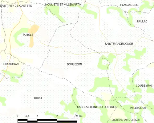 Detailkaart van de gemeente