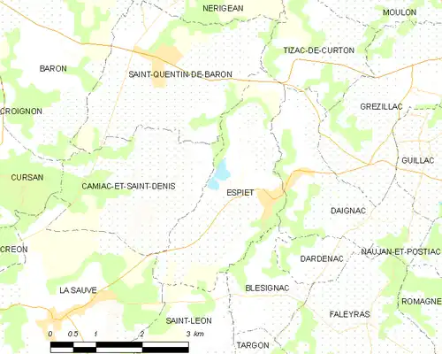 Detailkaart van de gemeente