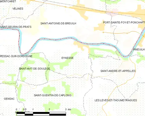 Detailkaart van de gemeente