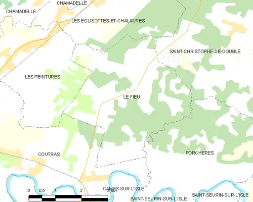 Detailkaart van de gemeente