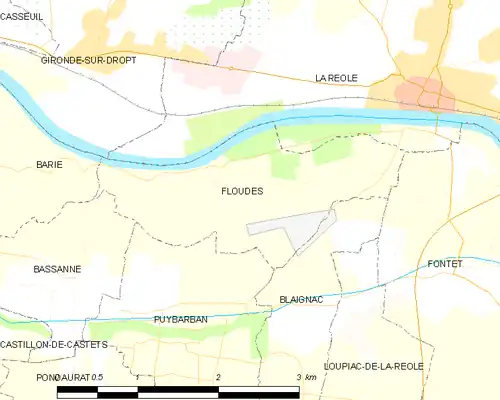 Detailkaart van de gemeente