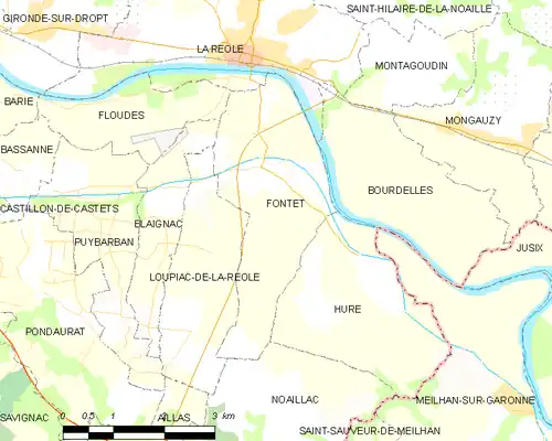 Detailkaart van de gemeente